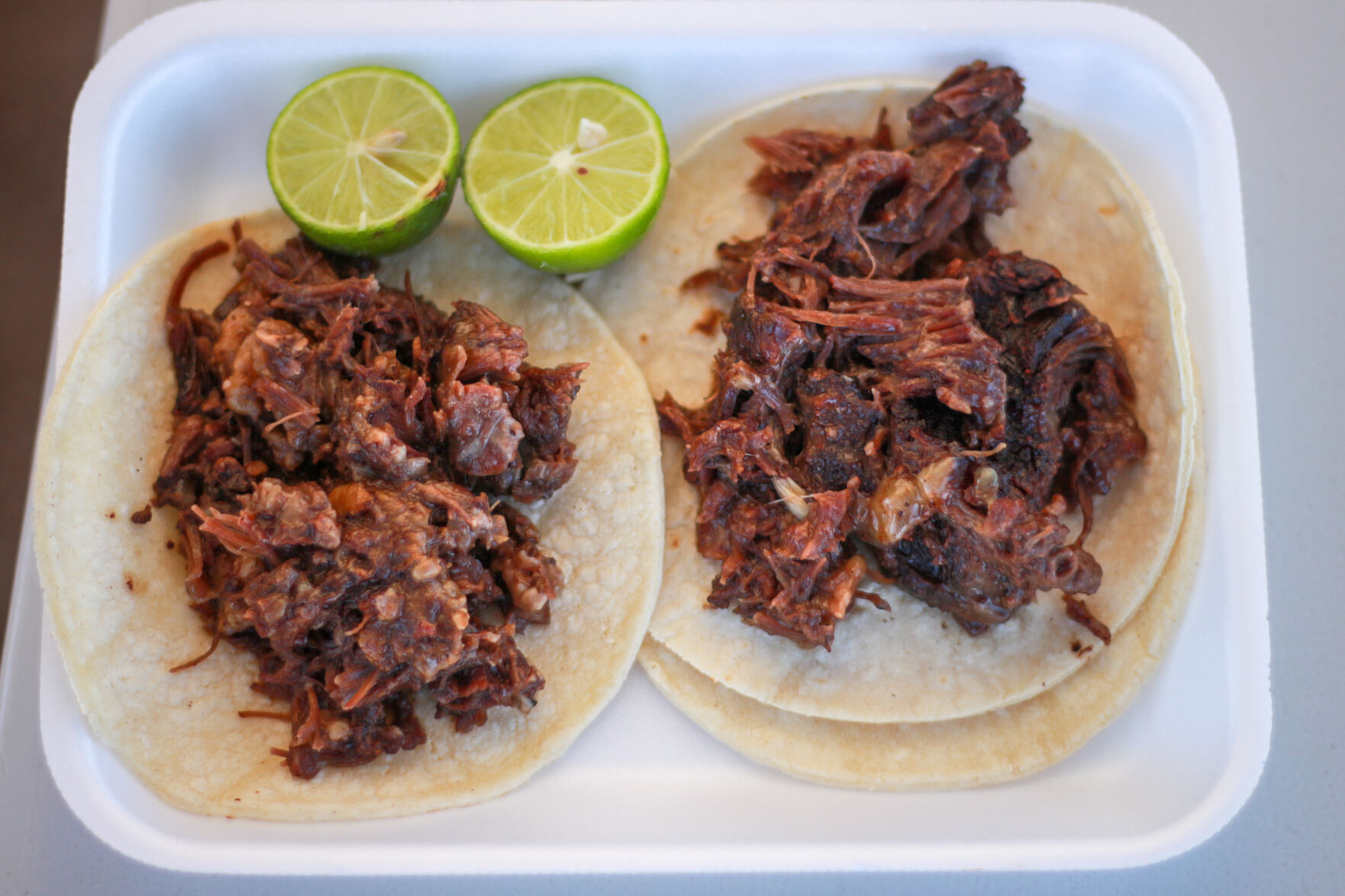 Cabeza tacos at Tacos El Cuate de Obregon